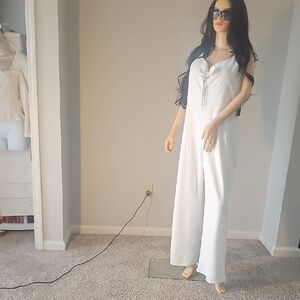 bebe White Jumpsuit